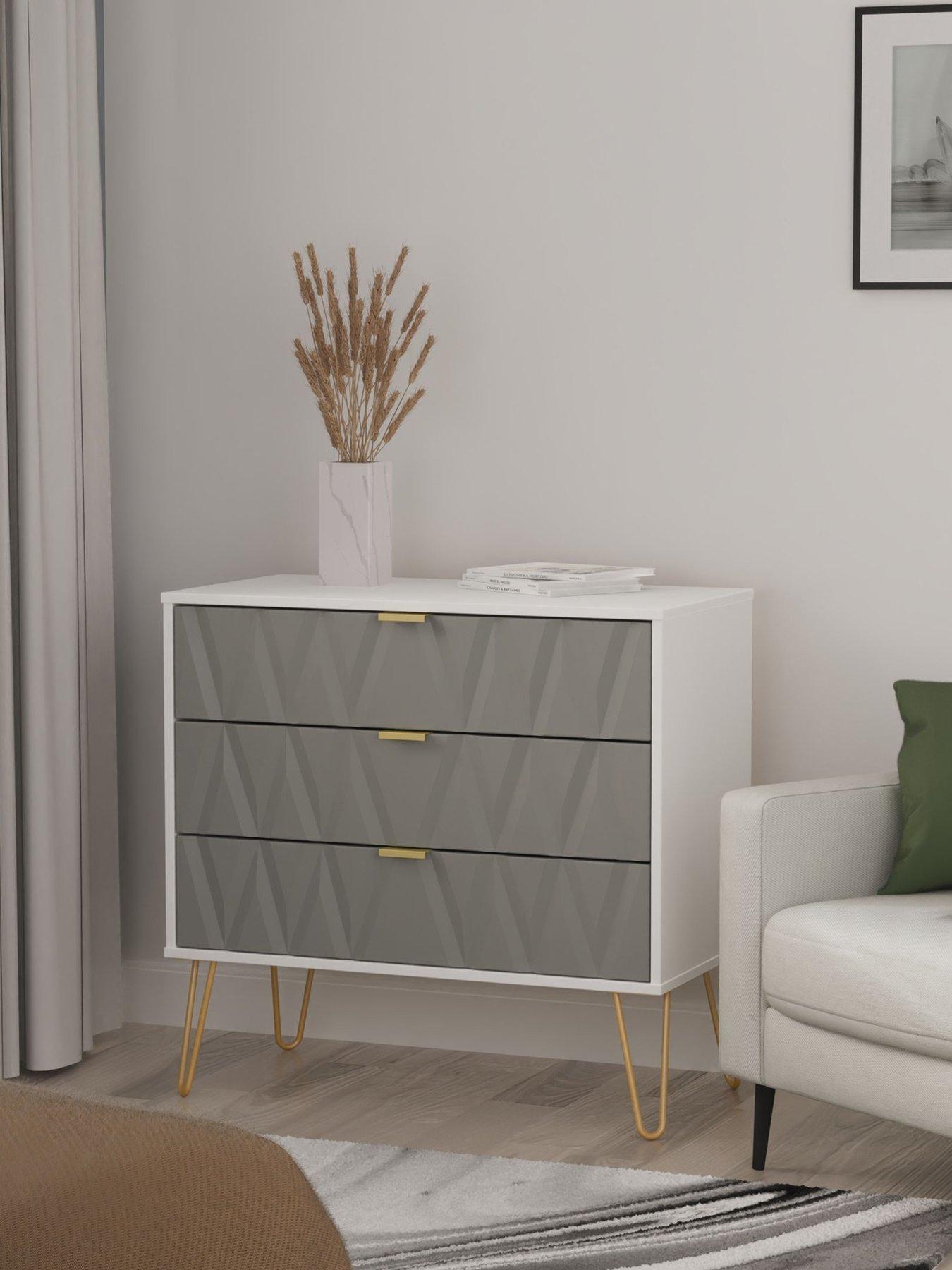 SWIFT Versailles Ready Assembled 3 Drawer Chest - FSC® Certified