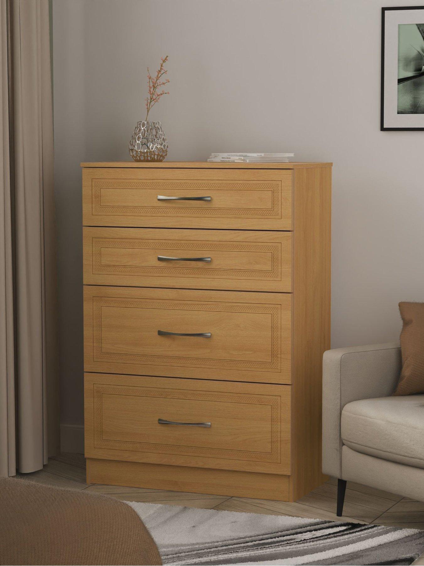 SWIFT Winchester Ready Assembled Graduated 4 Drawer Chest - FSC® Certified