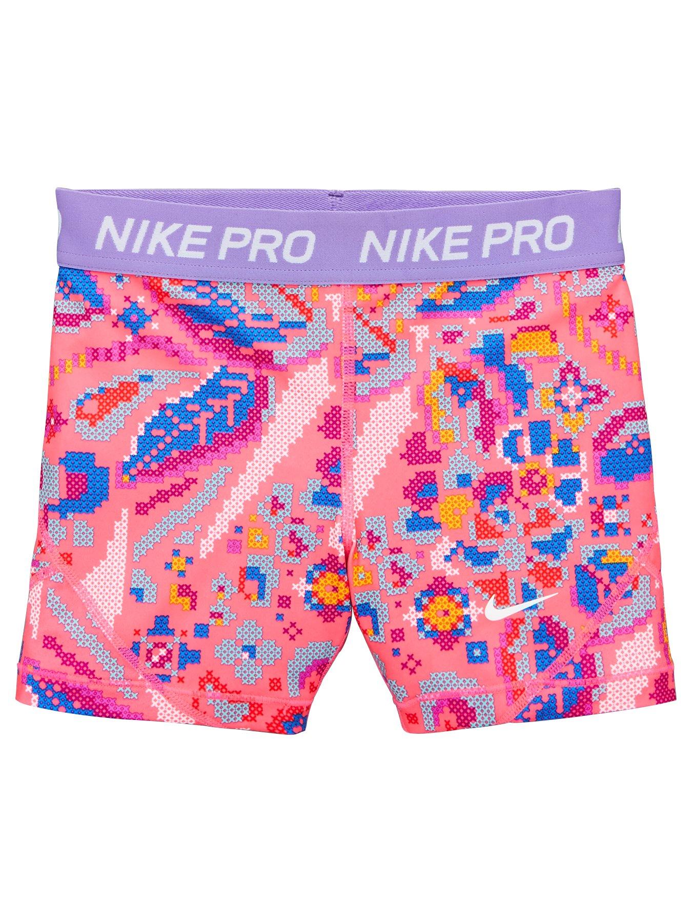 pink nike boy shorts