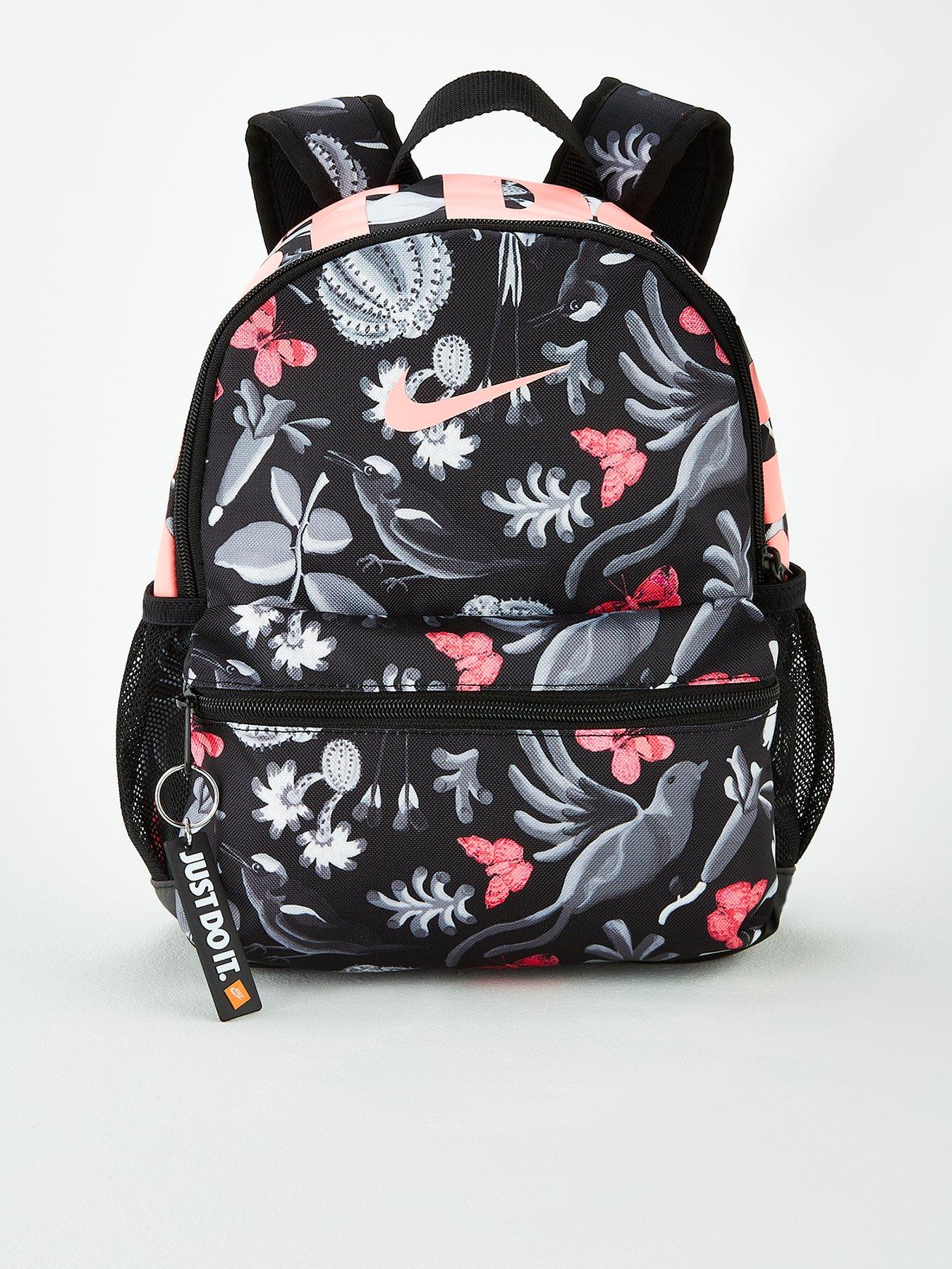 Nike Childrens Brasilia Jdi Mini Printed Backpack Black Pink