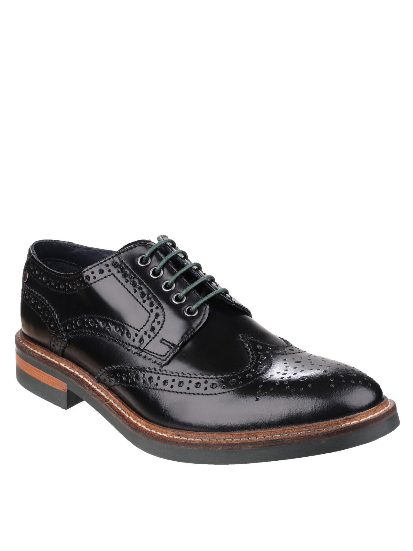Image 1 of 4 of Base London Woburn Brogue Shoe - Black
