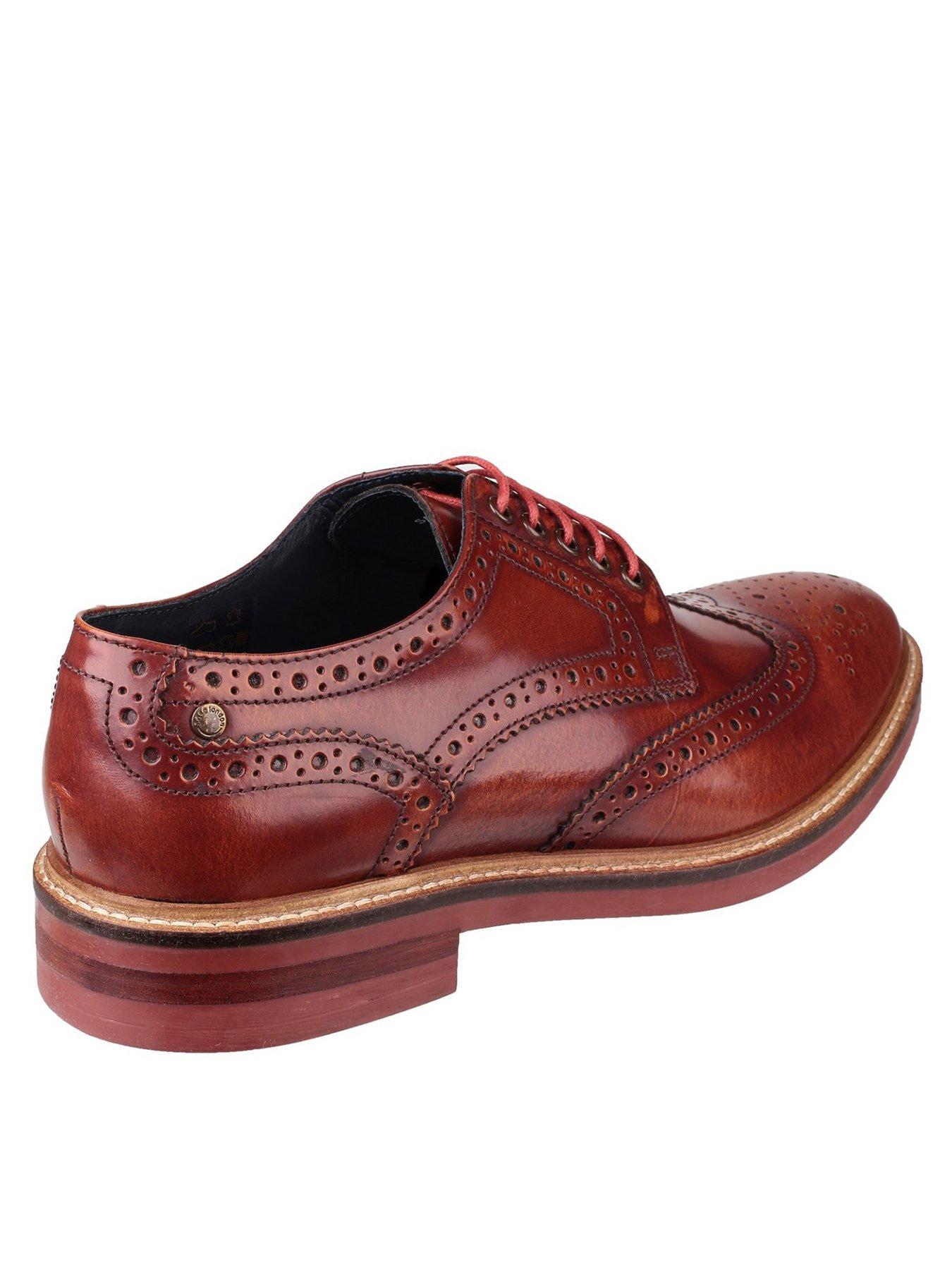 Image 2 of 5 of Base London Woburn Hi-shine Lace Up Brogue Shoe