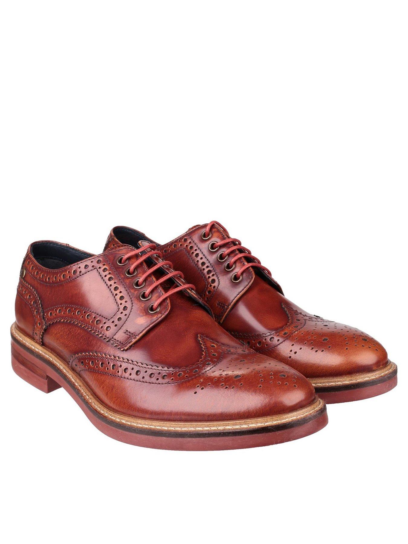 Image 3 of 5 of Base London Woburn Hi-shine Lace Up Brogue Shoe