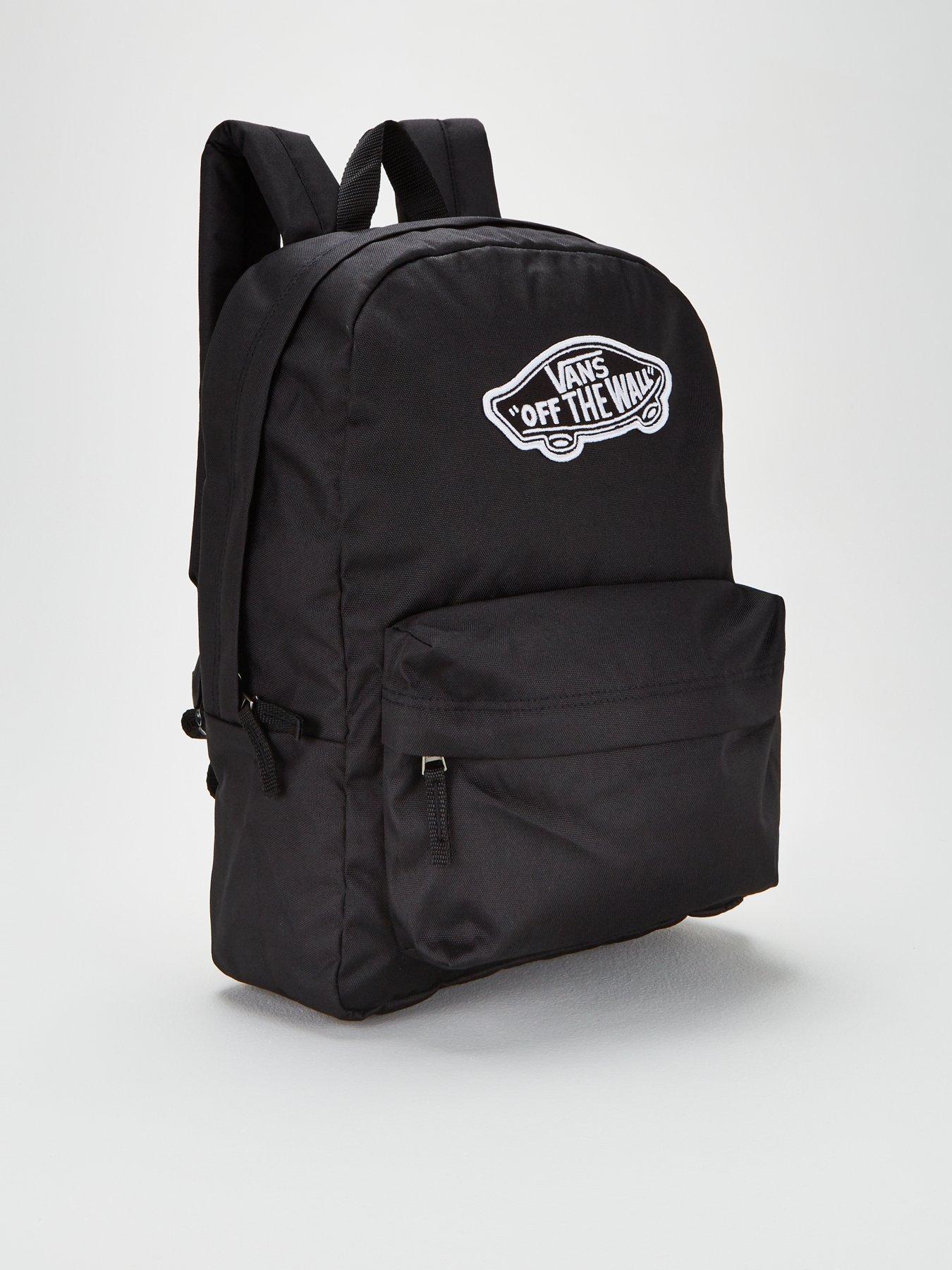 vans realm backpack in black 