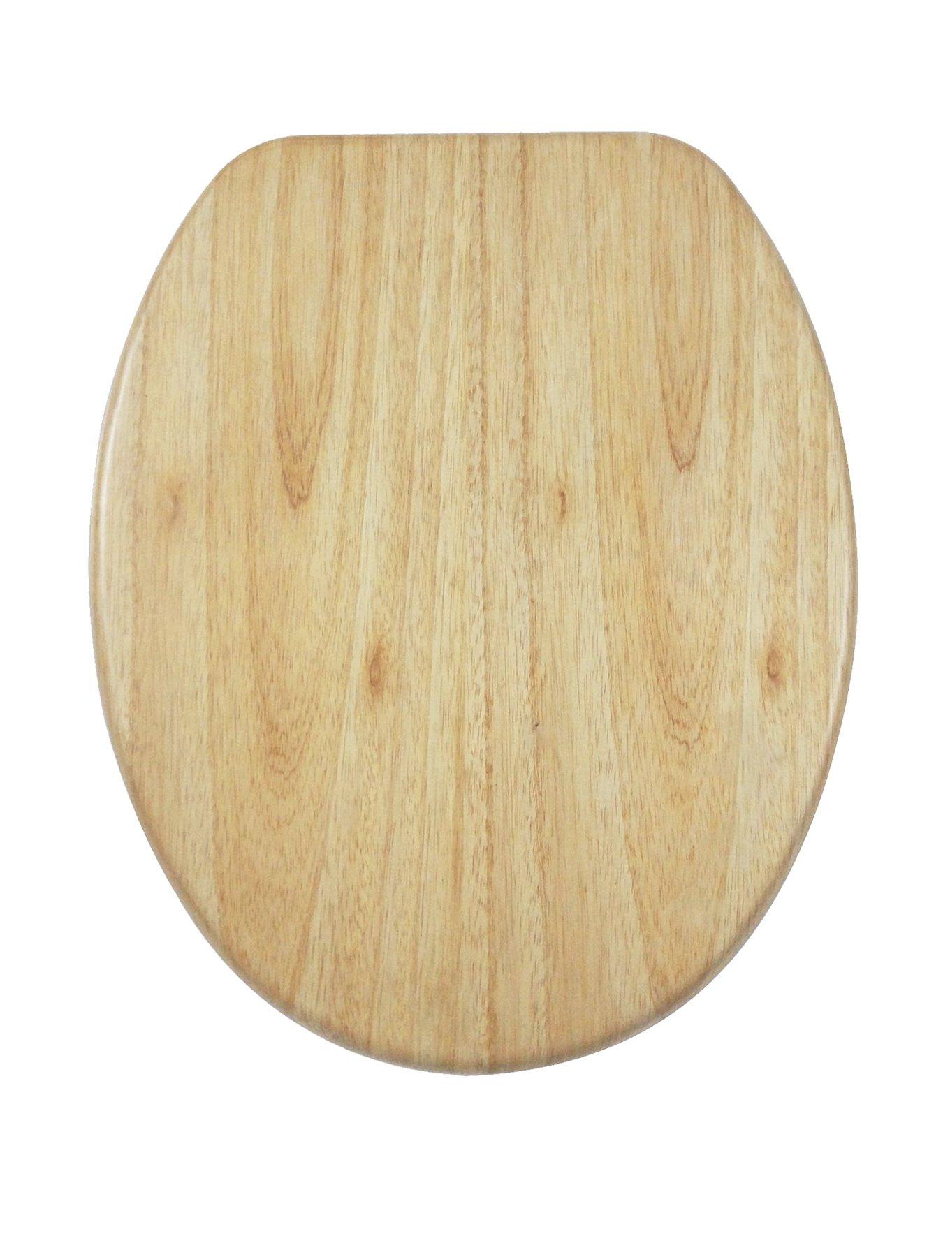 front image of aqualona-solid-oakwood-soft-close-toilet-seat