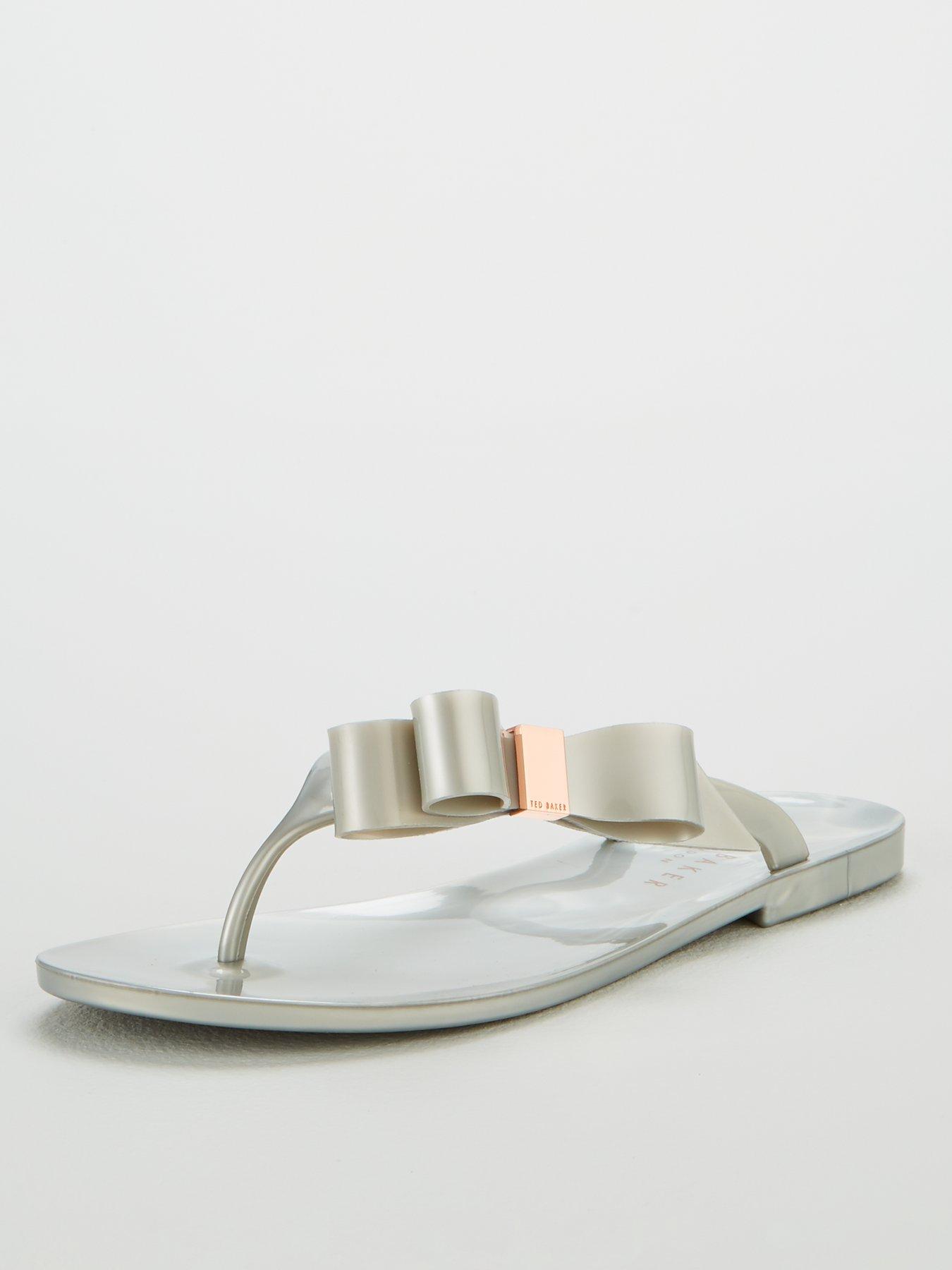silver ted baker flip flops