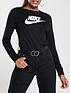  image of nike-nsw-essential-icon-futura-long-sleeve-top-black