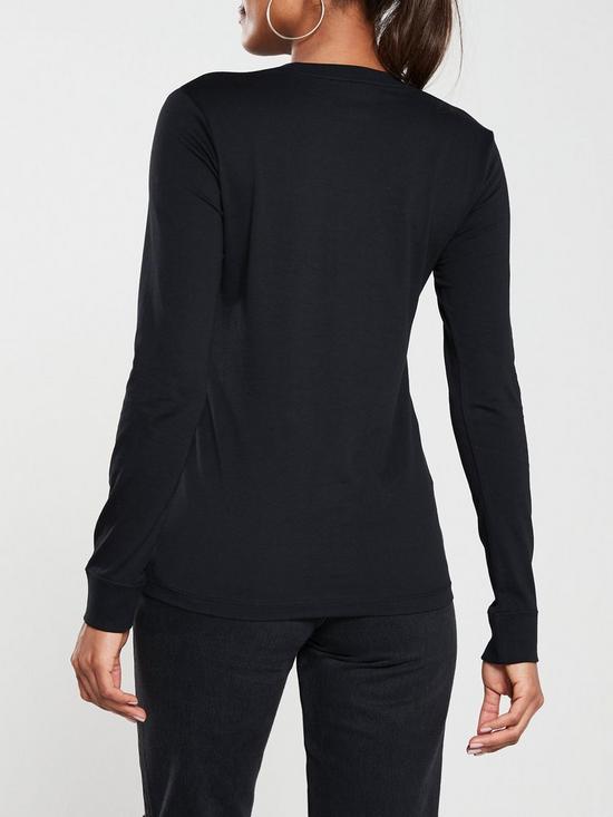 stillFront image of nike-nsw-essential-icon-futura-long-sleeve-top-black