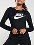  image of nike-nsw-essential-icon-futura-long-sleeve-top-black