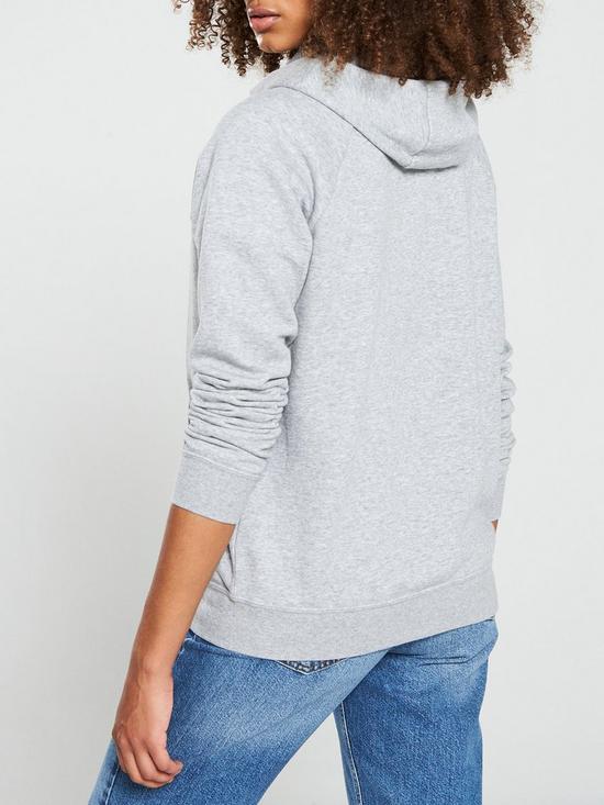 stillFront image of nike-nsw-essential-full-zip-hoodie-grey-heather