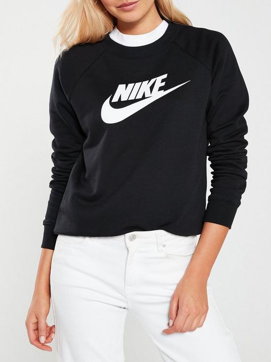 front image of nike-nsw-essential-hbr-sweat-black