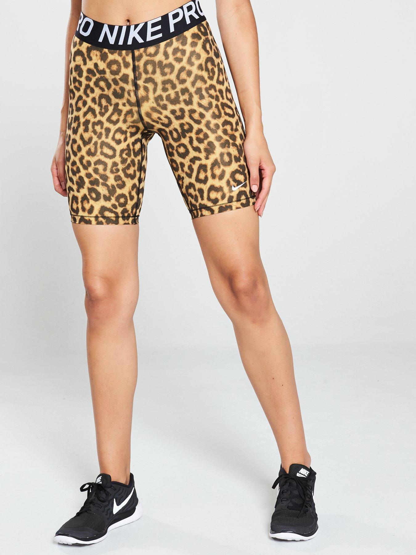 nike pro leopard shorts