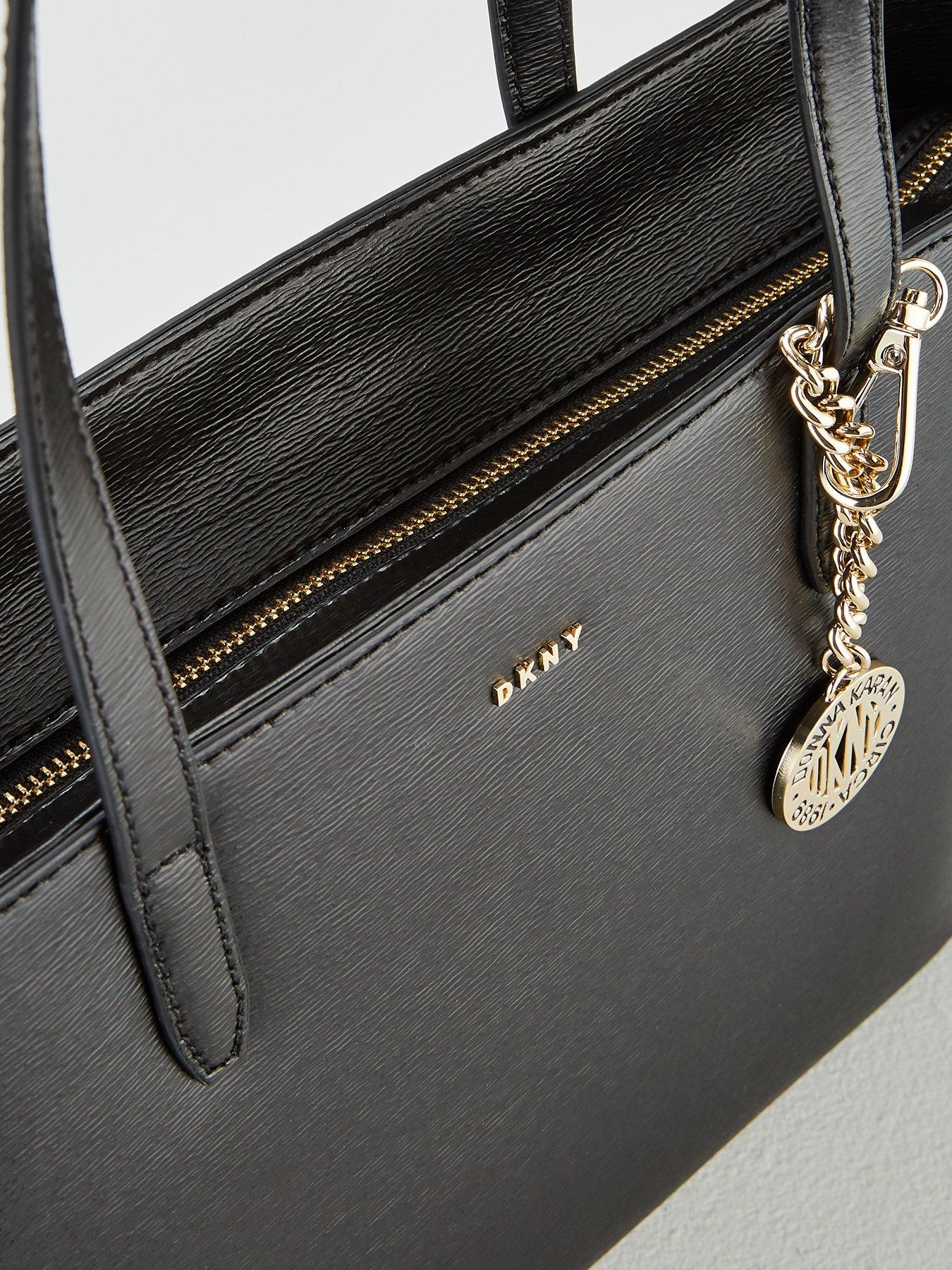 Image 3 of 4 of DKNY Byrant Medium Sutton Tote Bag - Black/Gold