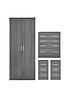  image of camberley-4-piece-package-2-door-wardrobe-4-drawer-chest-and-2-bedside-chests