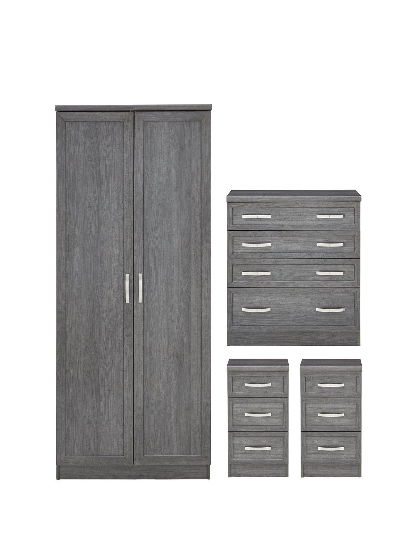 Very Home Camberley 4 Piece Package 2 Door Wardrobe, 4 Drawer Chest