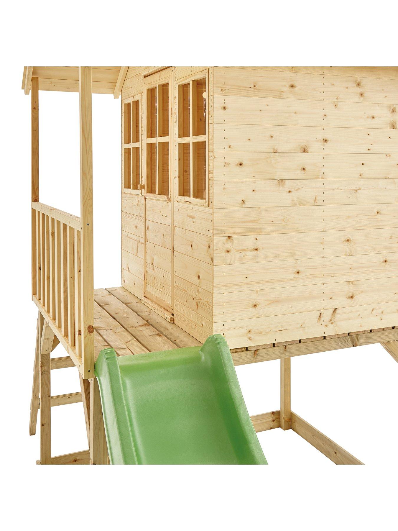 Image 4 of 6 of TP Hill Top Wooden Tower Playhouse with Slide