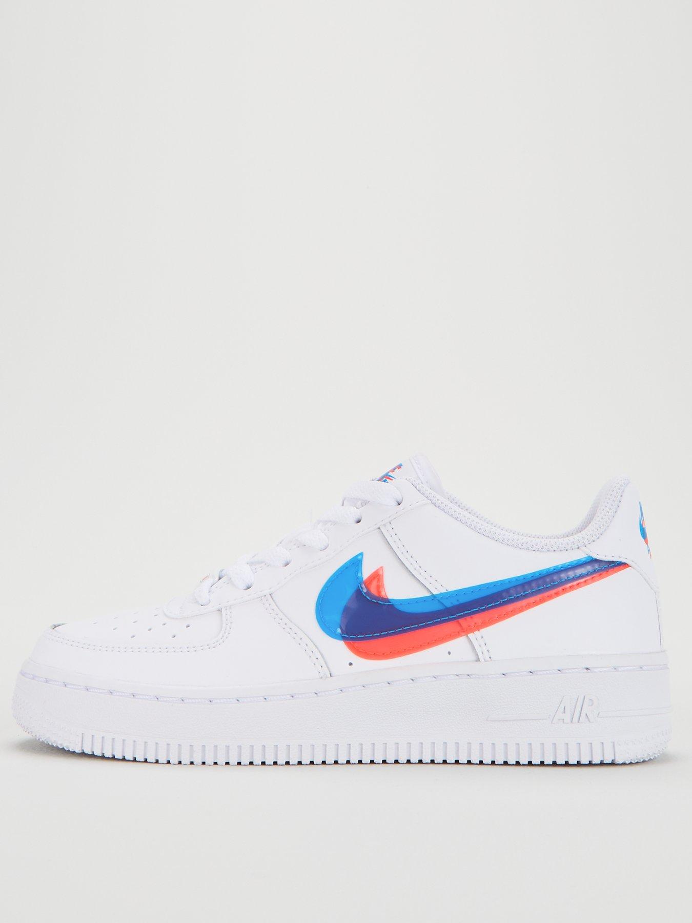 white blue red air force 1