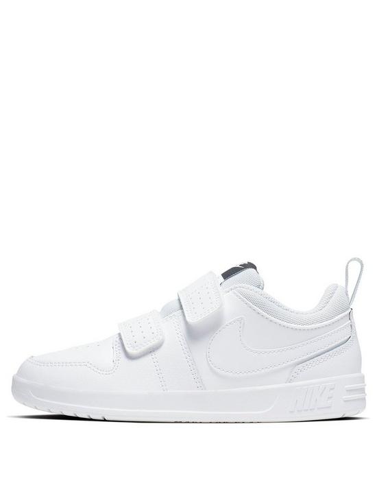 front image of nike-childrens-pico-5-trainers-white