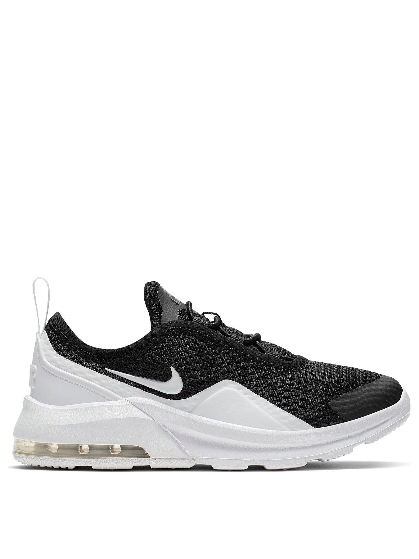 girls black and white nike trainers