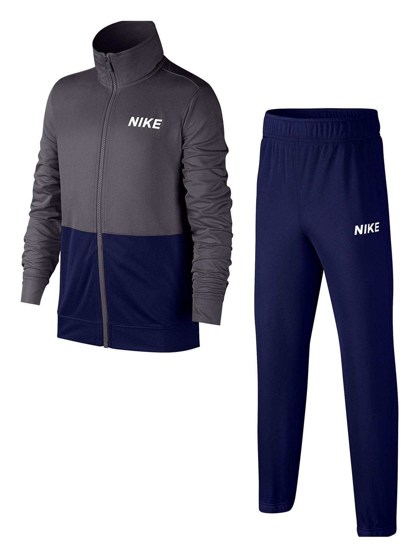 nike poly tracksuit navy