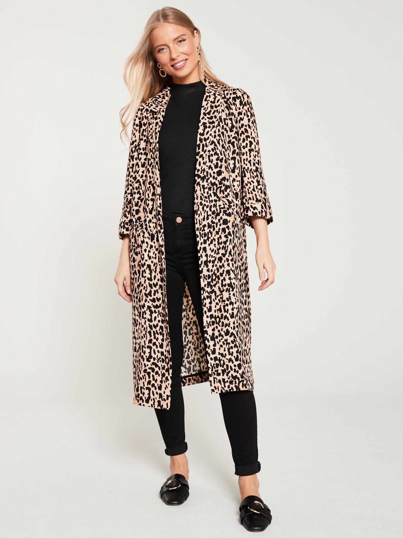 river island leopard coat
