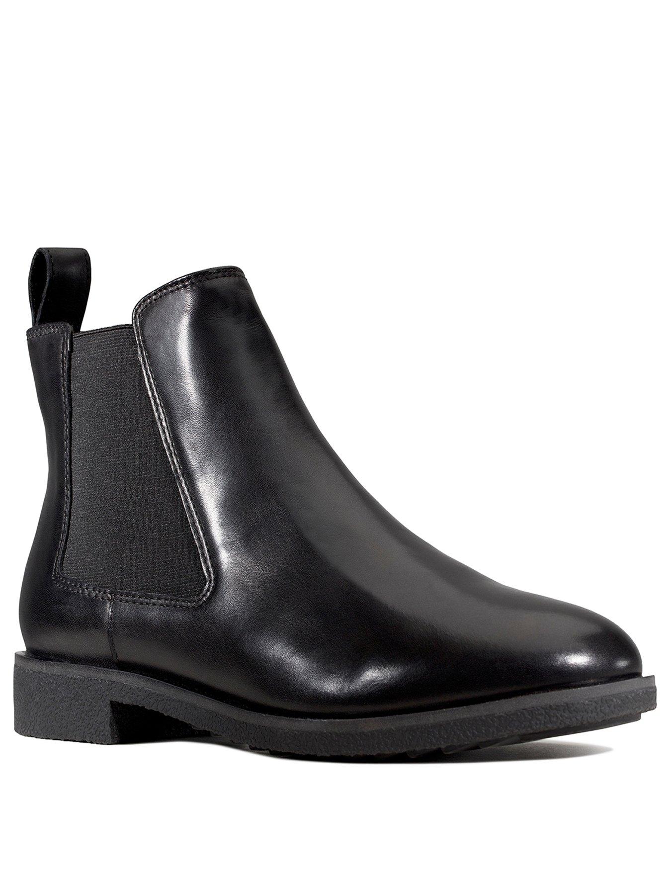 clarks black leather chelsea boots