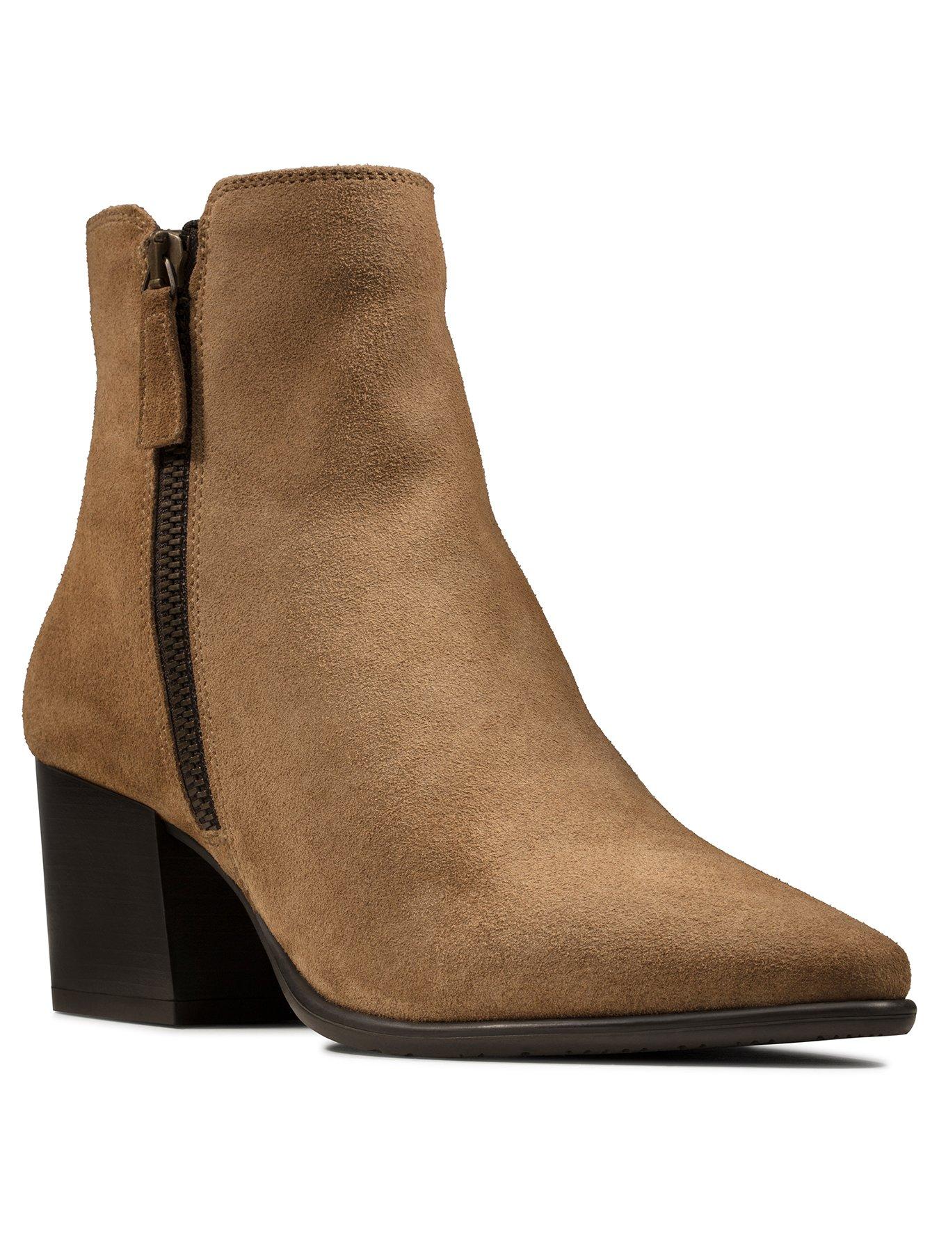 clarks zip ankle boots