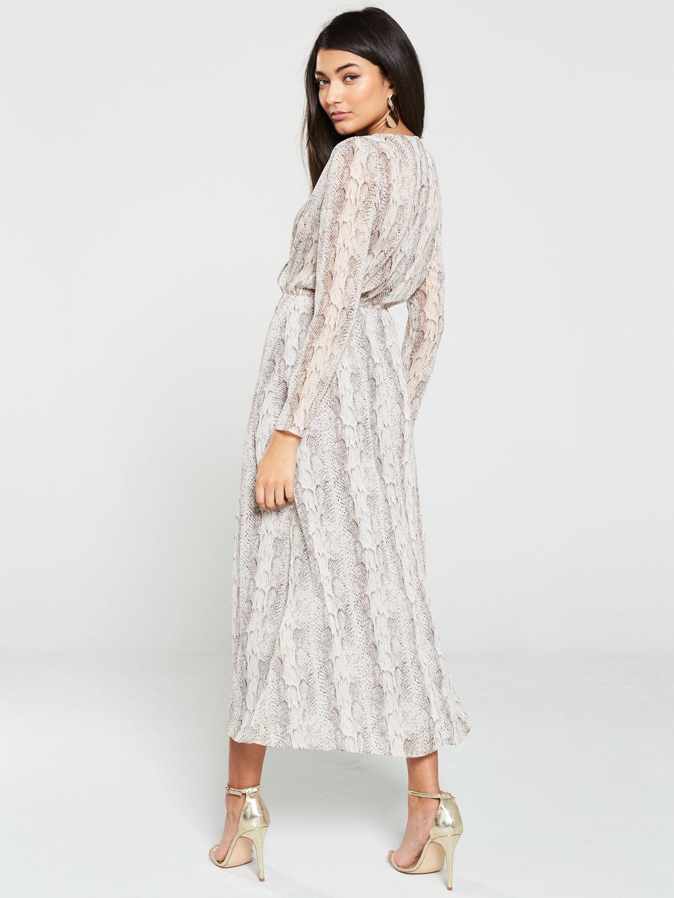 mango snake print midi dress