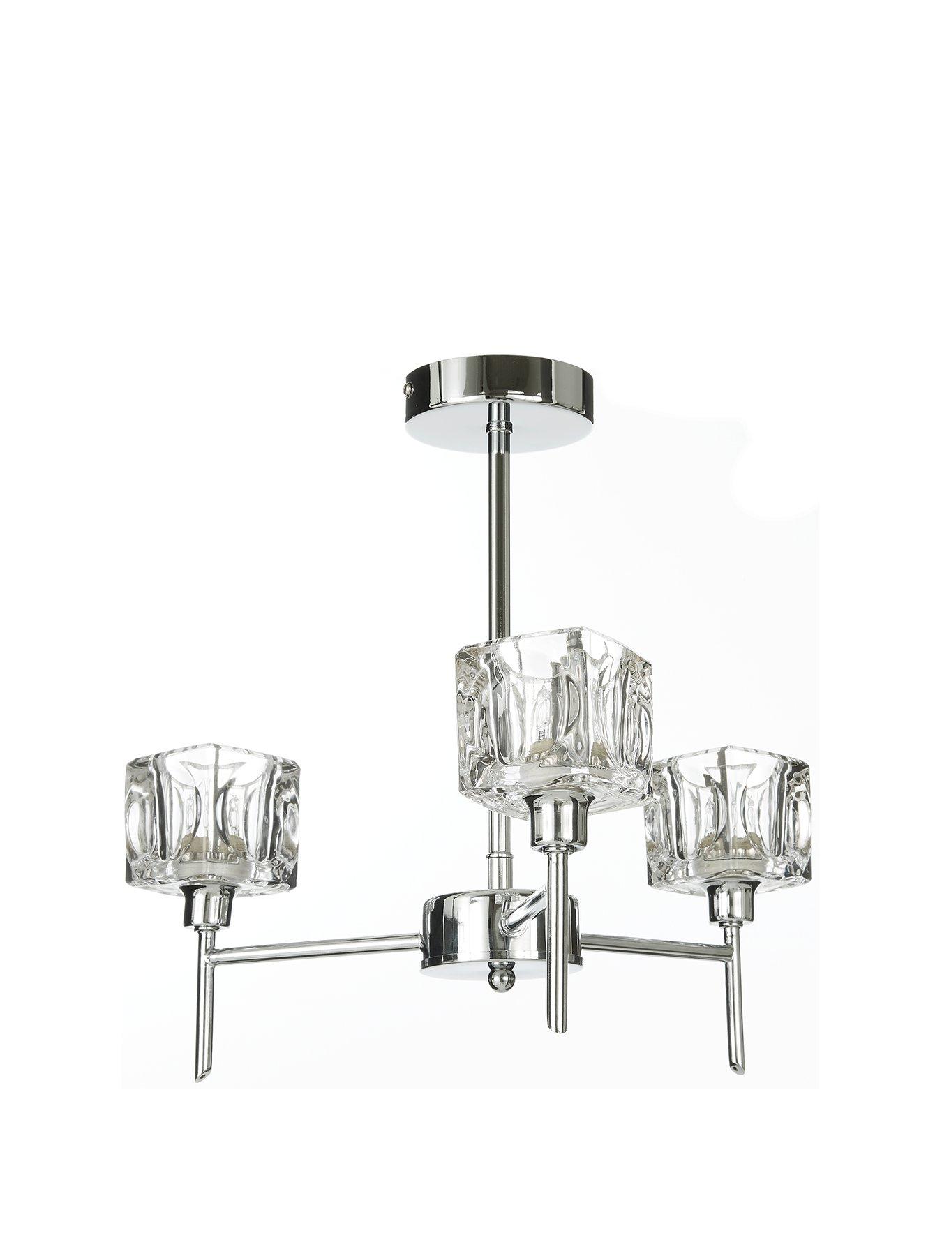 Ice Cube 3 Light Flush Ceiling Light Littlewoods Com