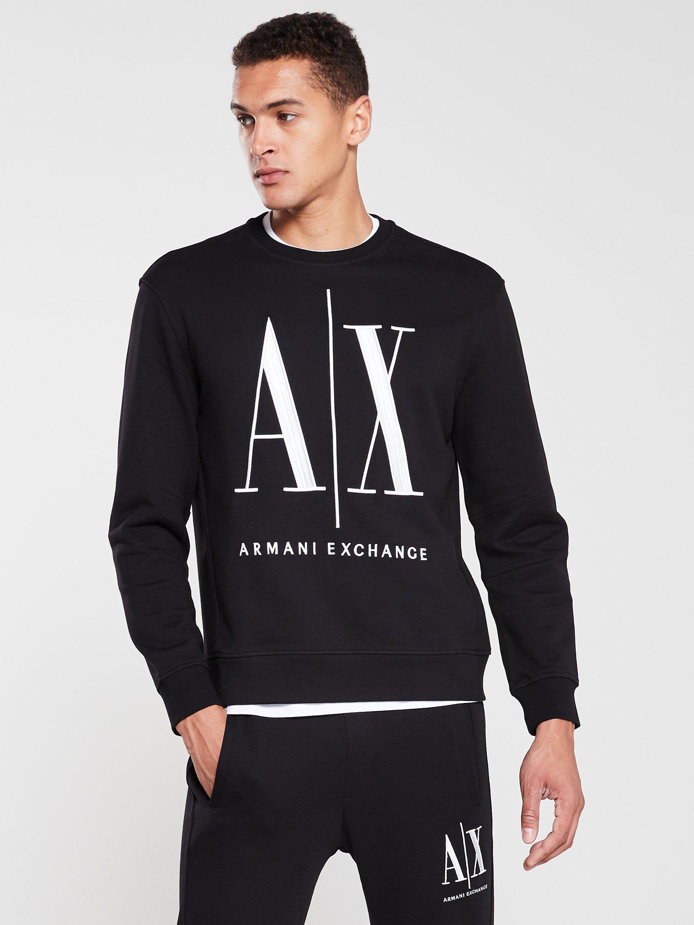 armani exchange black hoodie