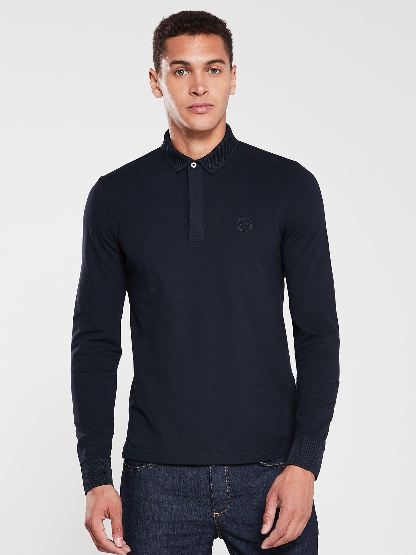 armani exchange long sleeve polo