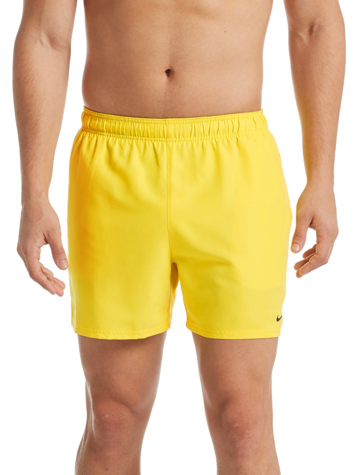 nike yellow swim shorts