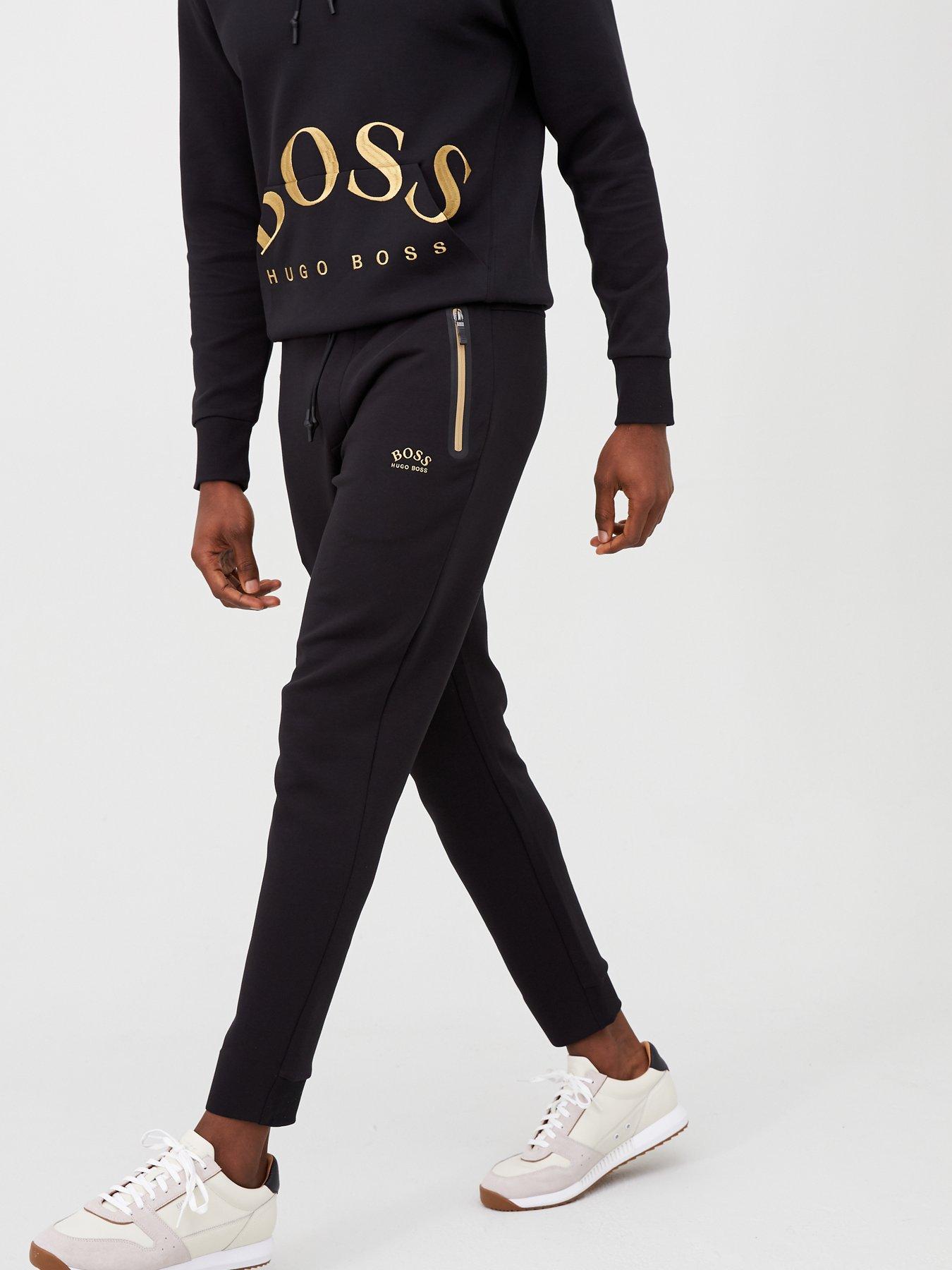 black and gold boss tracksuit