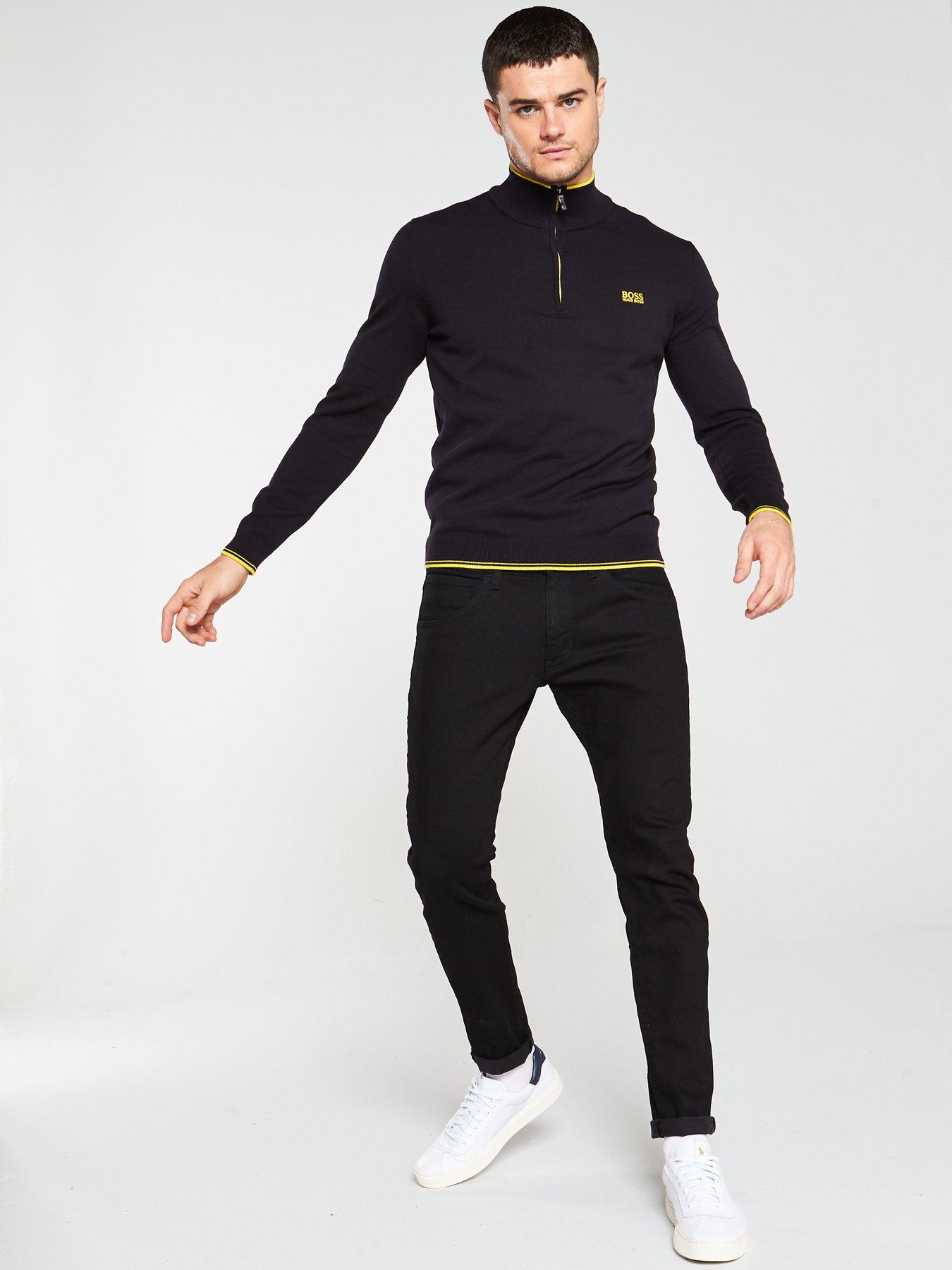 boss zimex zip neck sweater