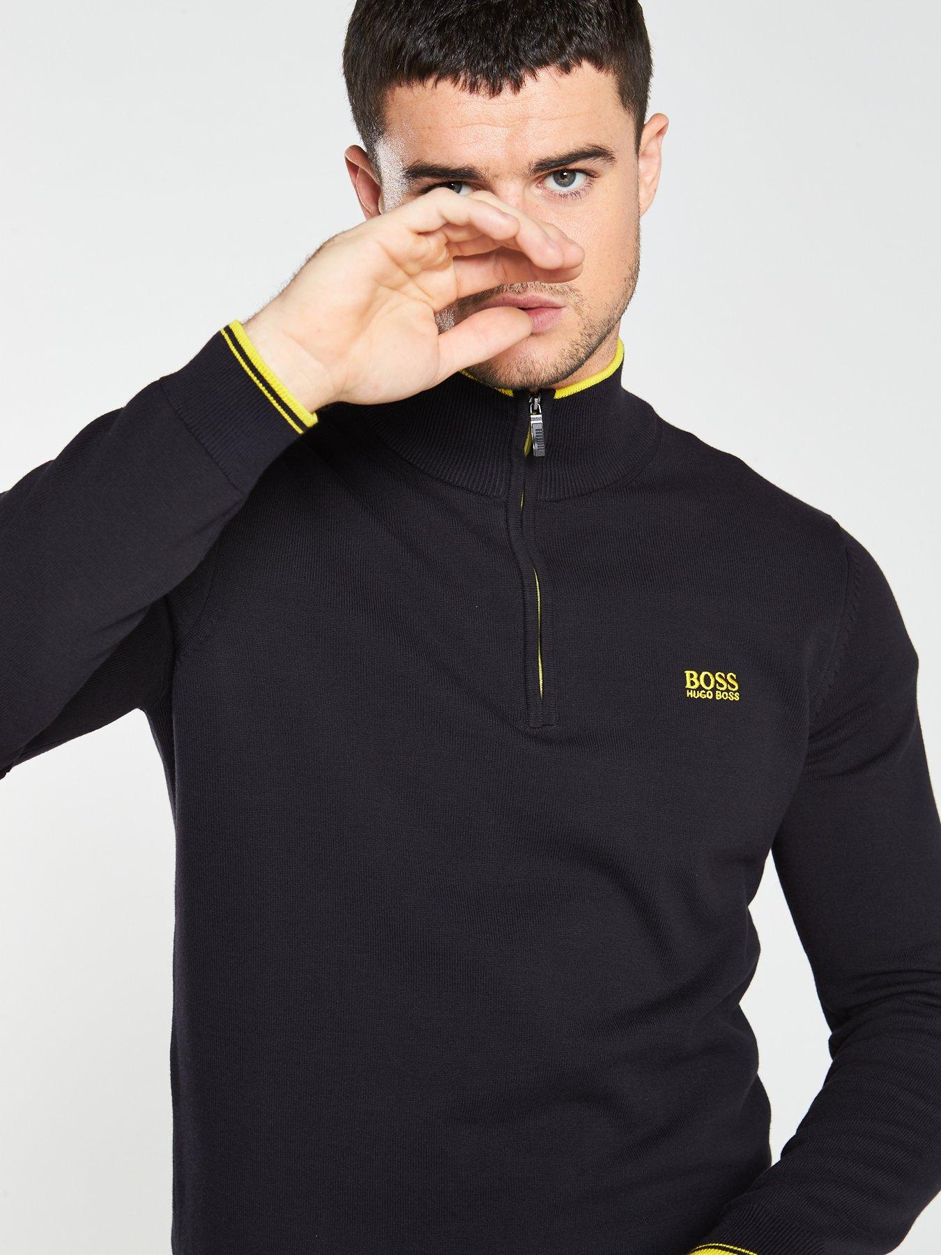 boss zimex zip neck sweater