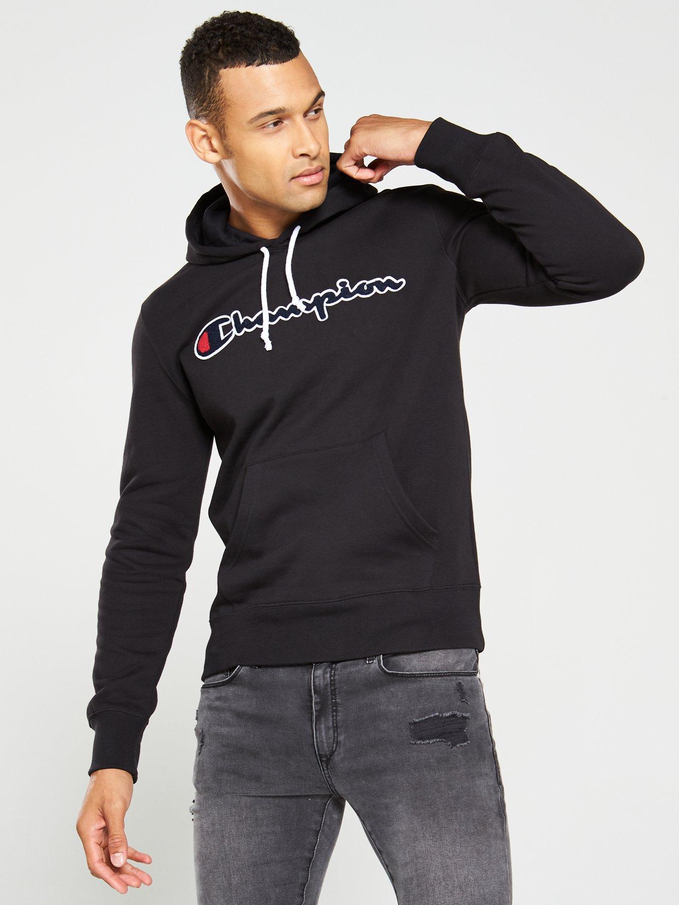 champion sleeve logo overhead hoodie