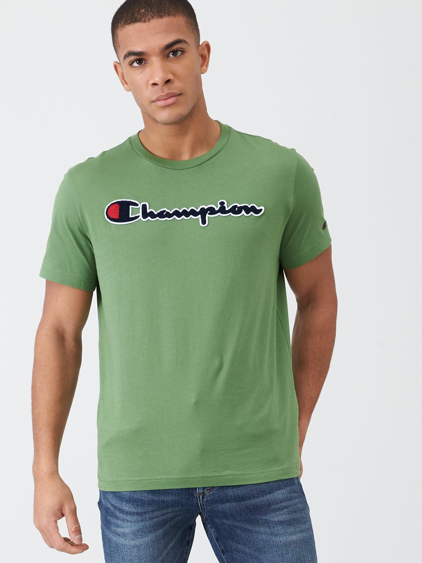 champion t shirt mens green