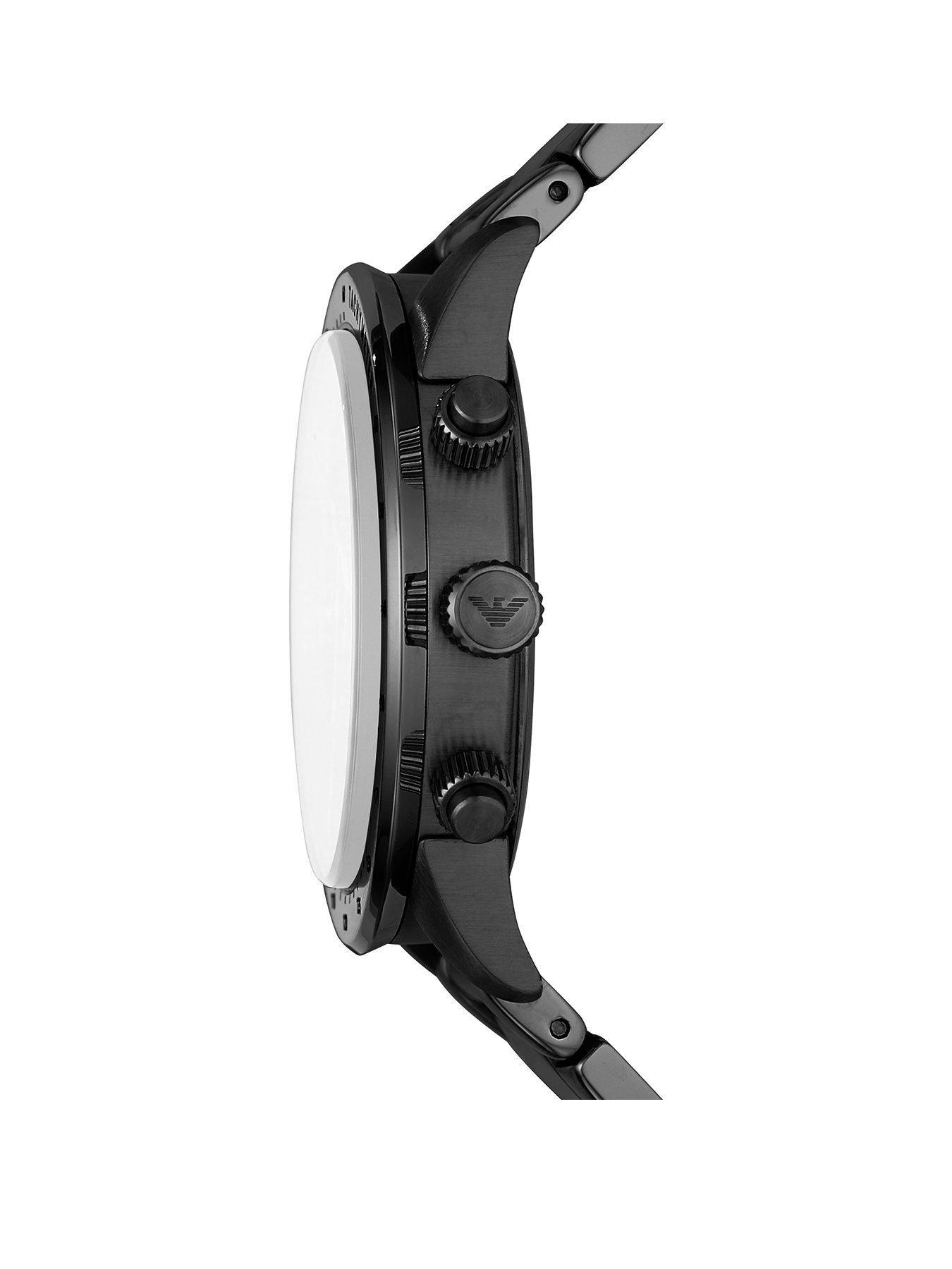 Image 2 of 6 of Emporio Armani Men's Chronograph Black Stainless Steel Watch