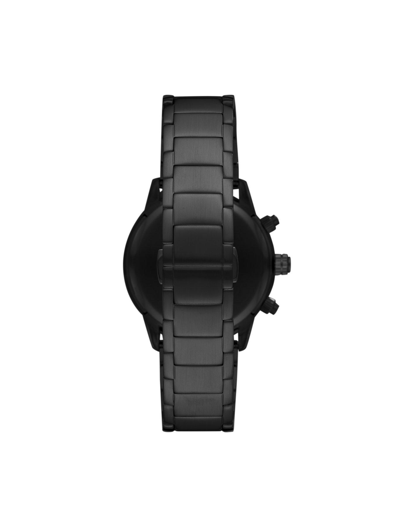 Image 4 of 6 of Emporio Armani Men's Chronograph Black Stainless Steel Watch
