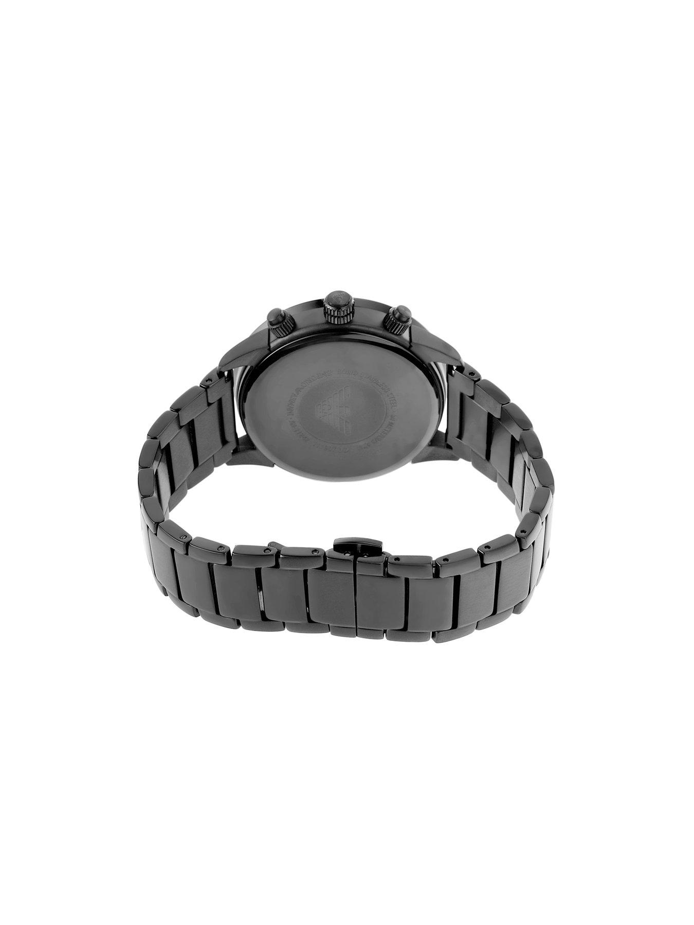Image 5 of 6 of Emporio Armani Men's Chronograph Black Stainless Steel Watch