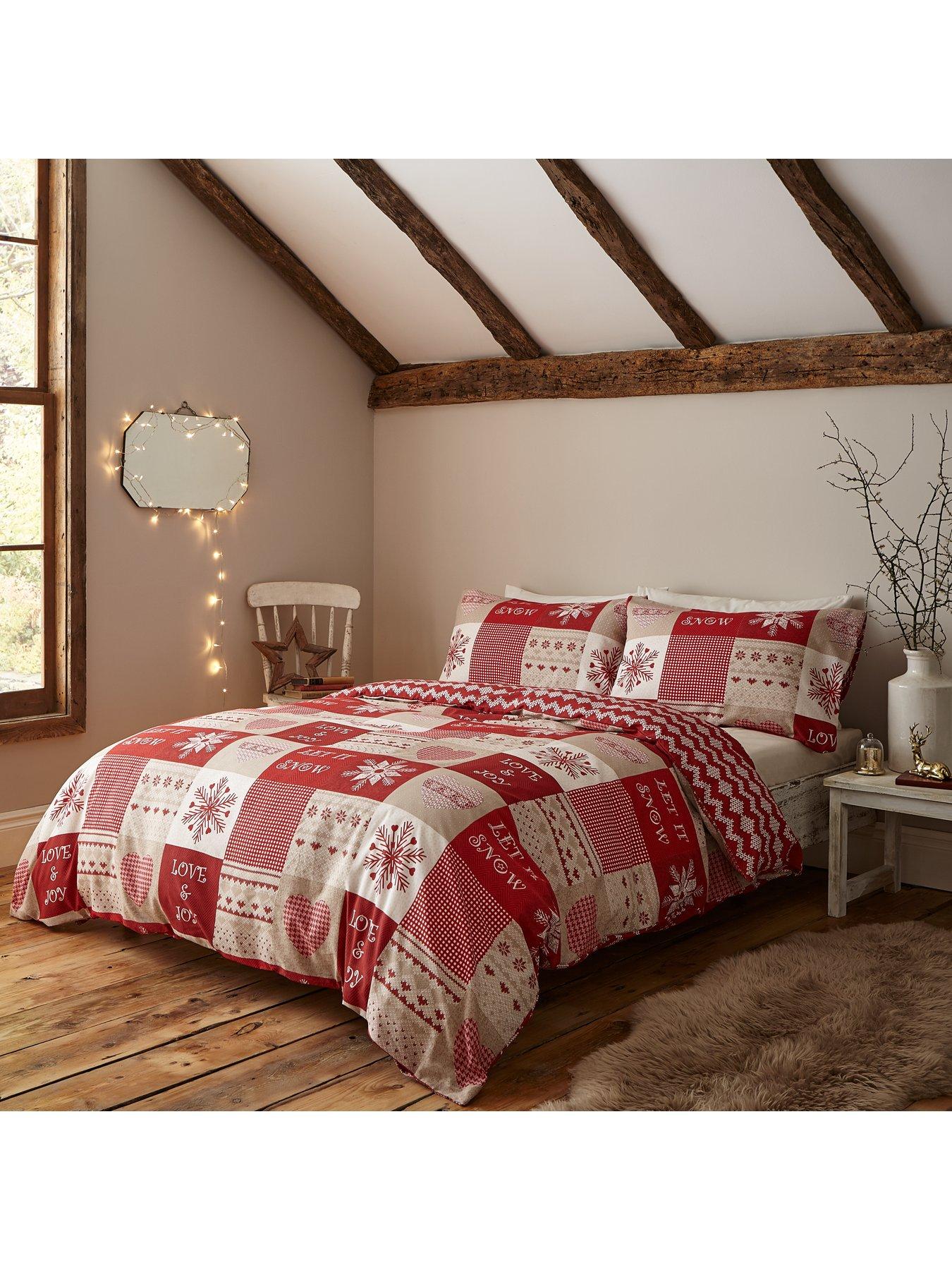 Image 1 of 7 of Catherine Lansfield Let It Snow Christmas Duvet Set