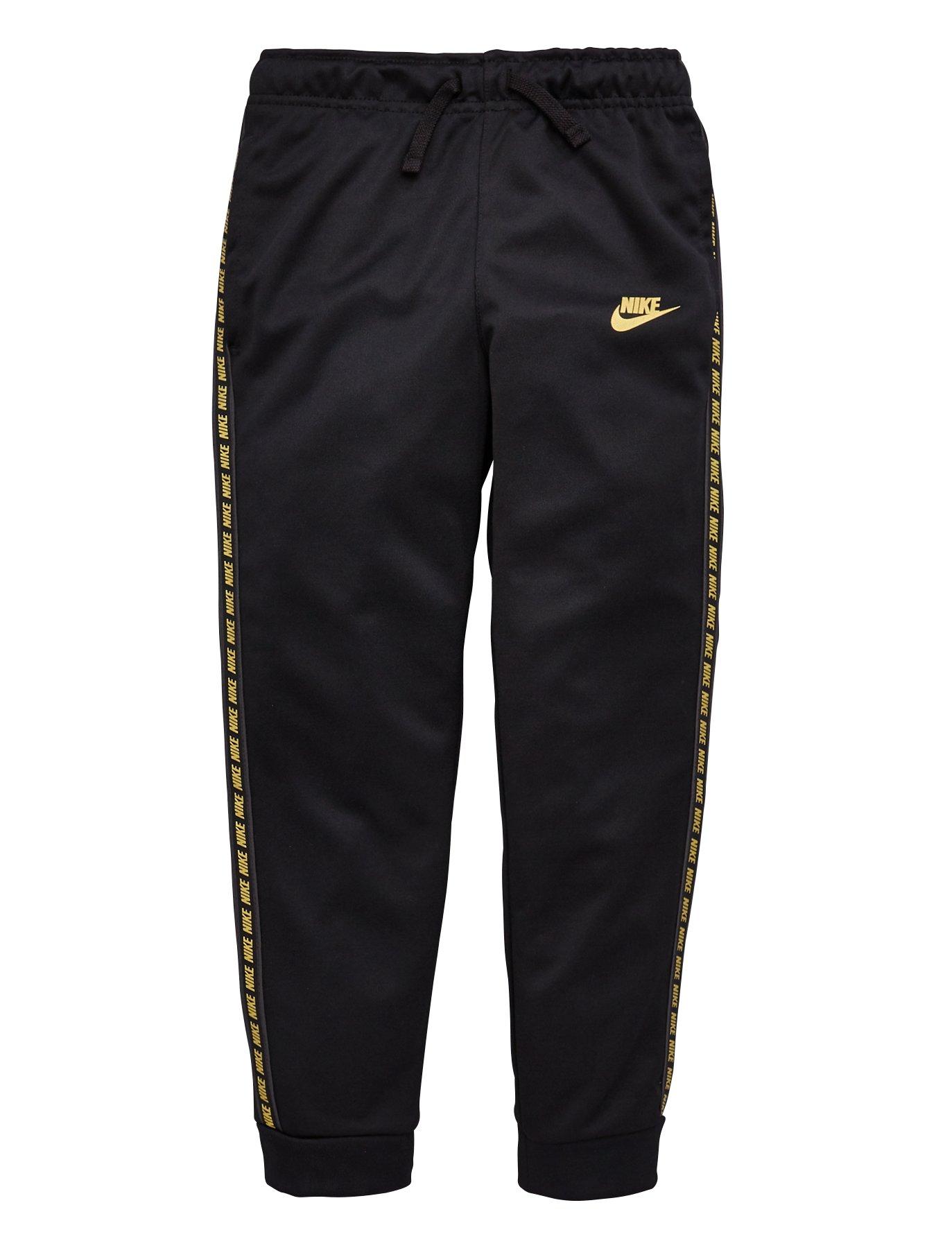 nike joggers black and gold