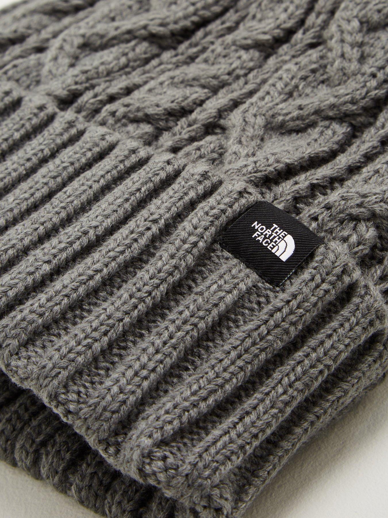 north face oh mega fur pom beanie