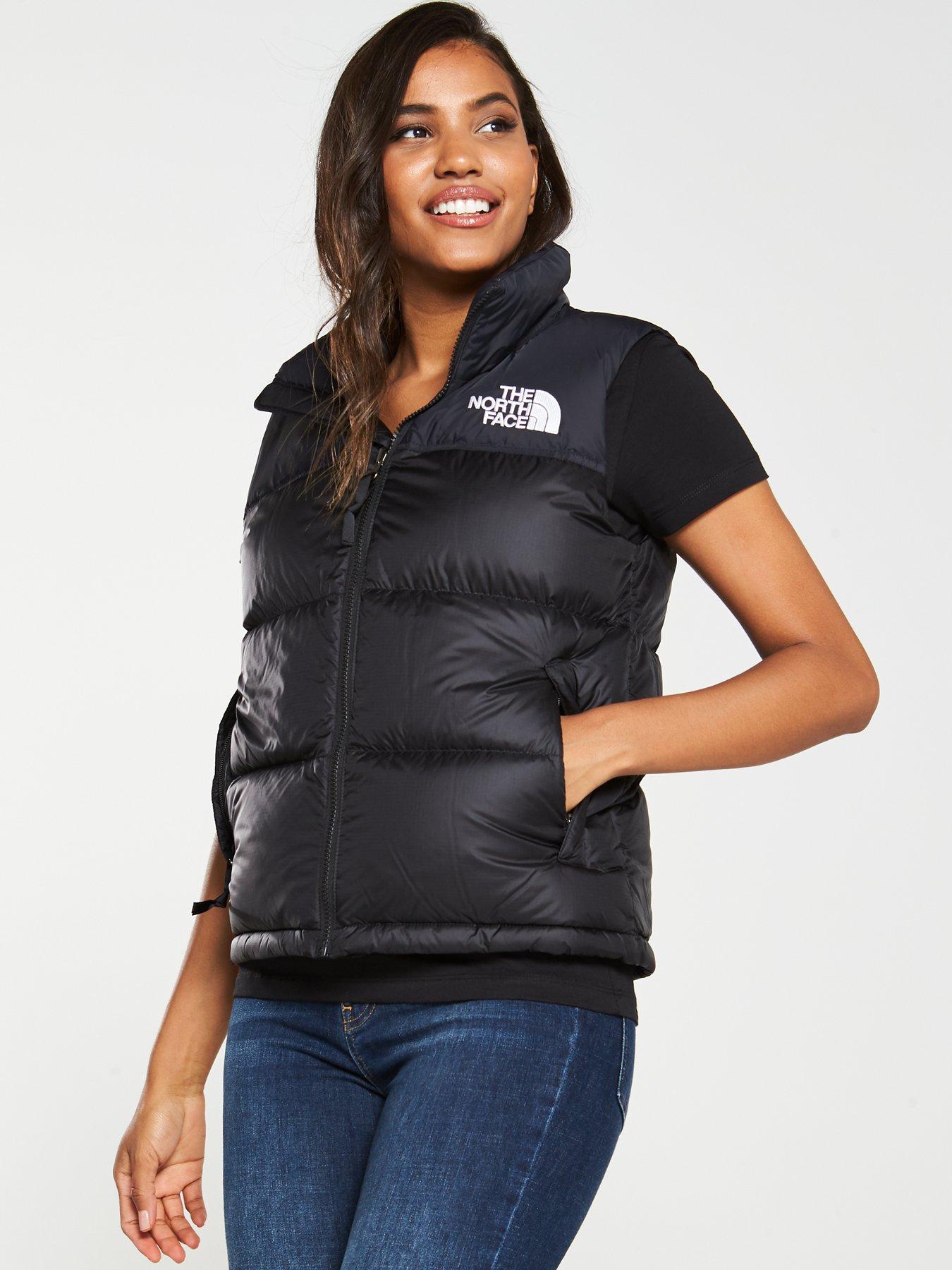 the north face 1996 retro nuptse vest in black