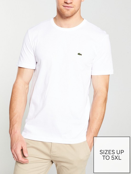 front image of lacoste-sportswear-small-logo-t-shirt-white