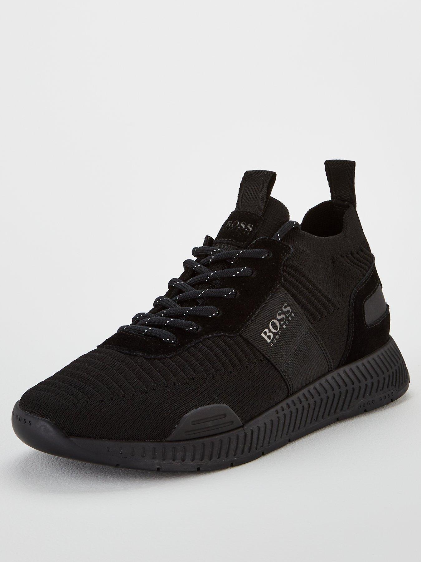 mens black boss trainers