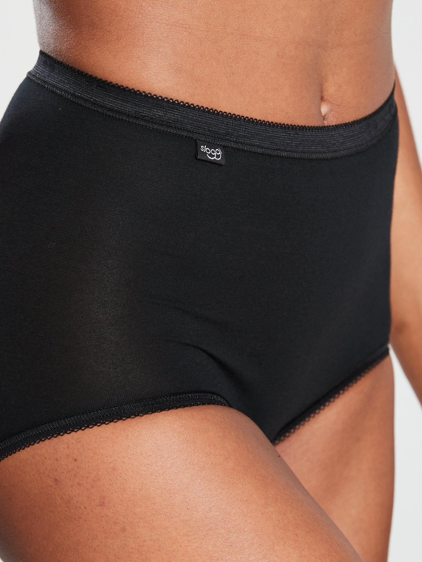  image of sloggi-6-pack-maxi-briefs-black