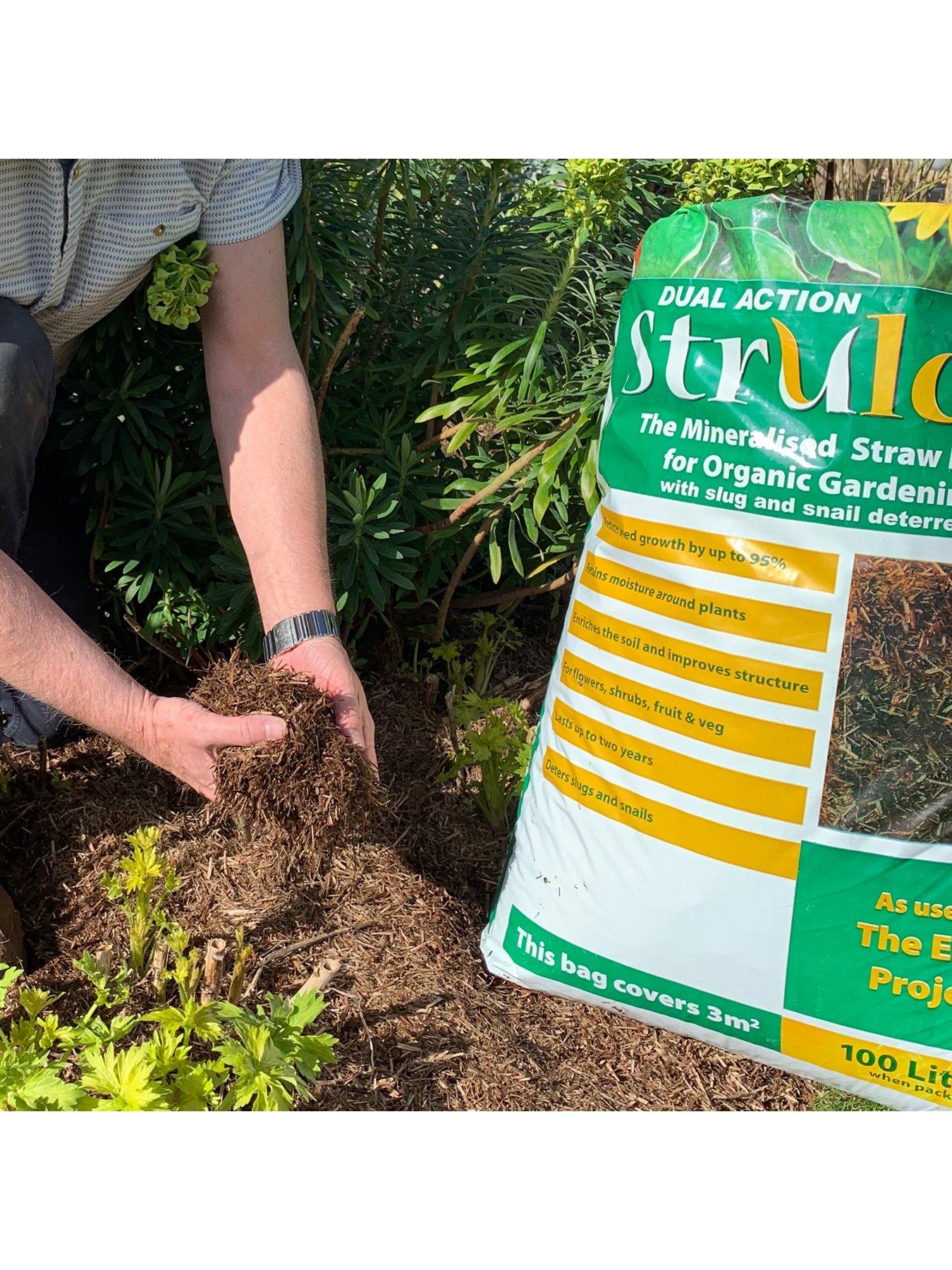undefined Strulch Mineralised Straw Mulch  &  Slug Deterrent 9kg Bag