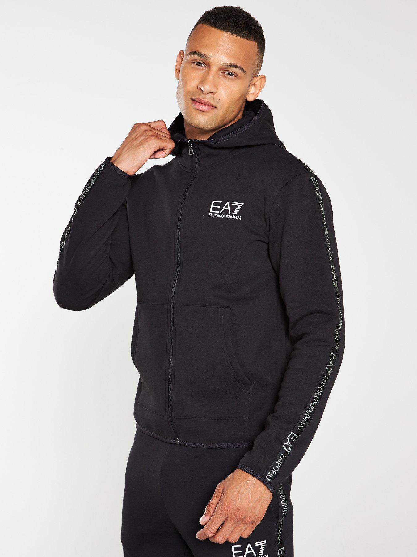 ea7 tape full zip hoodie