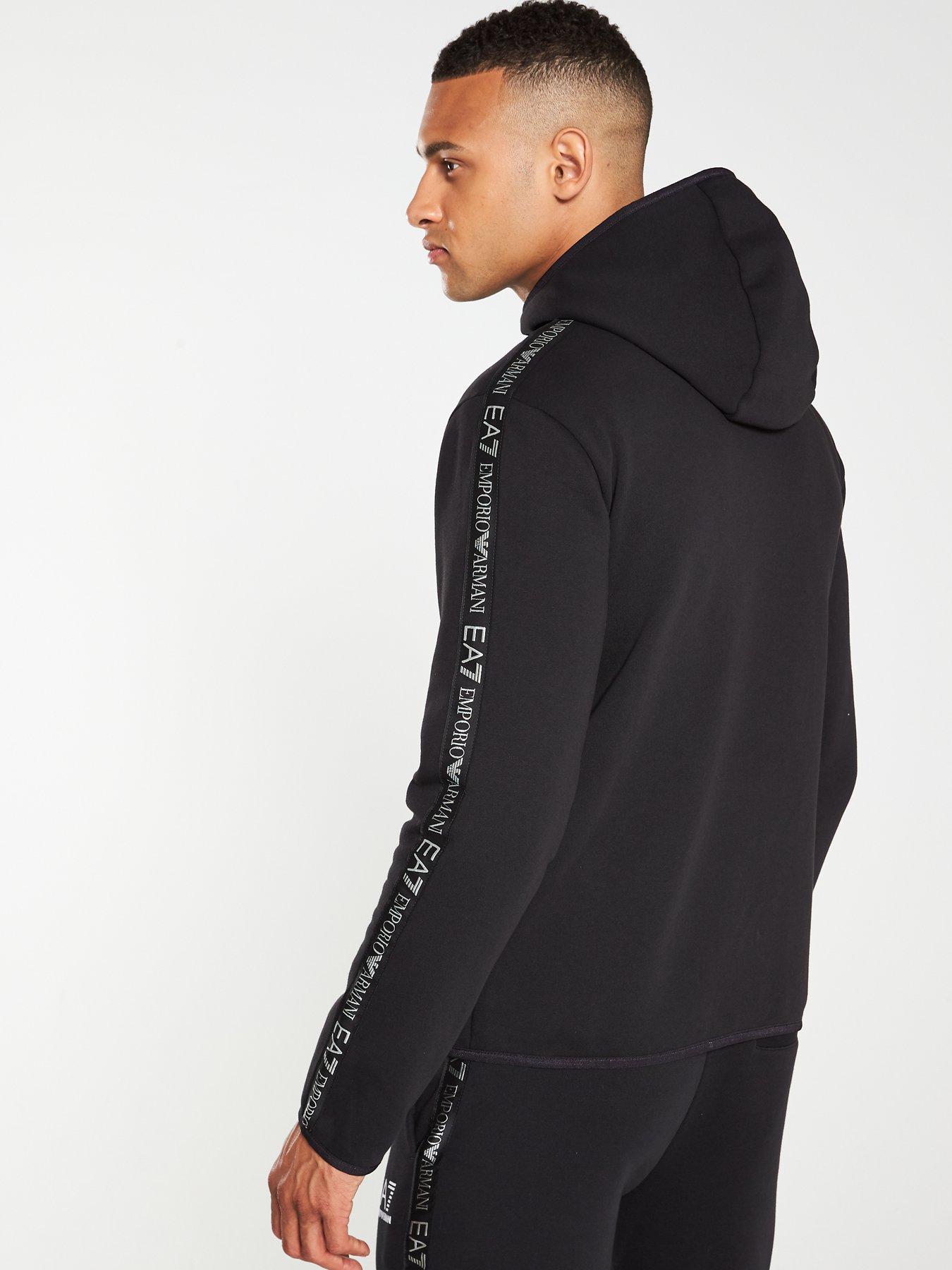 armani tape hoodie